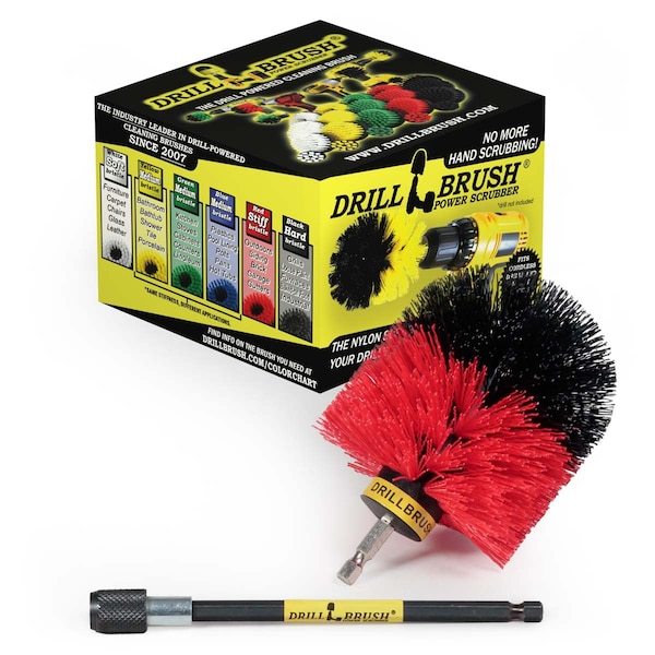 Drillbrush Outdoor - Cleaning Supplies - Drill Brush - Garden - Patio - Mold Remo O-R-5X-QC-DB - main
